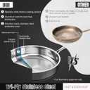 Stainless Steel Cookware Set, 16-Piece Pots and Pans Set Non Toxic, Kitchen Induction Cookware with Glass Lids, Steamer, Utensil Sets, Pot Protectors & Apron, Oven & Dishwasher Safe, Silver