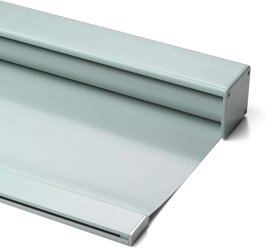 Boolegon Blackout Cordless Roller Shades, Window Blind with Thermal Insulated, UV Protection Fabric, Free-Stop System Roller Blind for Home, Office, Gray, Custom Size