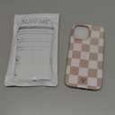 VELVET CAVIAR Checkered Phone Case for iPhone 15 Pro Max for Women - Compatible with MagSafe - 10ft Drop Tested - Girly Cute Protective Designer Cover - Nude Neutral Aesthetic