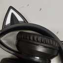 Cat Ear Bluetooth Headphones for Kids & Adults, 55H Play Time, Wireless Foldable & Wired Multi-Function LED Light Up Over Ear Headphones with Mic and Volume Control for iPhone/iPad/Laptop/PC