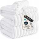 Bedsure GentleSoft King Throw Blanket for Couch - Cozy Soft Blankets for Women, Cute Small Fleece Throws for Girls, Bright White, 108x90 Inches