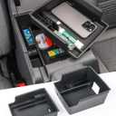 Savadicar Center Console Organizer  2PCS Armrest Storage Tray for 2021 2022 2023 2024 Ford Bronco (Not for 2025 Version and Sport models), ABS Three-Tier Divider Insert, Black Interior Accessory