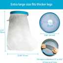 Tideshake - 100% Waterproof Extra Wide Leg Cast Cover for Showering, Reusable Extra Large Adult Short Leg Cast Protector, Cast Bag for Shower, Cast Cover for Showering Foot