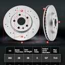 Front Brake Kit Compatible with 2008-2016 Dodge Grand Caravan