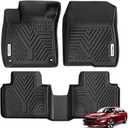 YITAMOTOR Floor Mats Fit for Honda Accord 2018-2022, TPE All Weather Custom Floor Liners 1st & 2nd Row, Black
