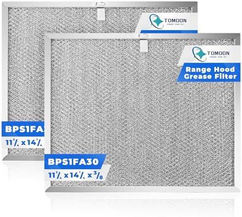 2 Pack Allure Range Hood Filter BPS1FA30 11-3/4" x 14-1/4" x 3/8" - Exact Fit Bro.an QS1 30" Nu.tone WS1 QS2 Range Hood, Replaces 99010299 BPS2FA30 99010305 S99010305 AP3378953 by TOMOON