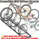 Simple Houseware 5-Bike Floor Storage Rack - Adjustable Bicycle Parking Stand & Garage Organizer for Road and Kids Bikes, Black