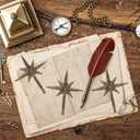 3 Pcs Cast Iron 8 Pointed Atomic Starburst Cute Wall Hooks Mid Century Star Hooks Modern Decor Easy Install Decorative Towel Hook for Coats Aprons Hats Vintage and Eclectic Decor