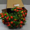 20 Pcs Artificial Strawberry Branches 11.81" Long Stem Strawberry Picks Plastic Realistic Straw Berry with Green Leaves Simulation Fruit Branch Decorative Branch for Vase Home Party Decoration