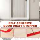 Weather Stripping Self Adhesive Door Draft Stopper Flexible Shower Door Bottom Seal Silicone Seal Strip for Sliding Glass Windows Side Gaps (Transparent, 2 Inch Wide x 40 Feet Long)