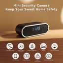 4K HD Wireless WiFi Security Camera, Nanny Cam for Home, Indoor Camera with Clock with App Control, AI Motion Detection, Loop Recording, Night Vision, Local & Cloud Storage, Easy to Use