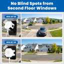 2K Indoor Window Camera with Adjustable Mount, No Drill Window Security Camera, Anti-Glare Glass Design, Night Vision, Local Storage, Easy Install Camera for Indoor Monitoring Outdoor (2 pack)
