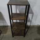 TUTOTAK Bookshelf, 4-Tier Tall Book Shelf, Narrow Bookcase for Small Space, DIY Stackable Bookshelf, for Living Room, Office, Study, Entryway, Industrial, Rustic Brown BS01BB004 (4-Tier(10.7 x 14.5 x 40.8 Inches))