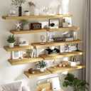 Fun Memories 12 Inch Deep Floating Shelves, 67 Inch Long Extra Large Floating Shelves for Home & Office, Wall Shelves with Invisible Bracket, Oak, Set of 1, 12"D x67"L - 1P