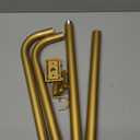 Gold Curtain Rod, Room Darkening Rods for Windows 28 to 48 Inches(2.3-4Ft), Wrap Around Curtain Rods, Heavy Duty Blackout Drapery, Modern Decorative Window Treatment Rod, Gold