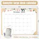 Gannyfer Desk Calendar 2026 with Desktop Mat, Simplified Large 22" x 17" Desktop Pad Calendar, 18 Month Desk Calendar, Use Now to Dec 2026, Office Supplies Perfect for Home School and Office - Apricot(6 Stickers Included)