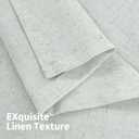 84 Inches Length Linen Curtains for Living Room, Grey Light Filtering Drapes with Grommet Privacy for Bedroom Dining Office Country, 2 Panels, Grey, 42 X 84 Inch