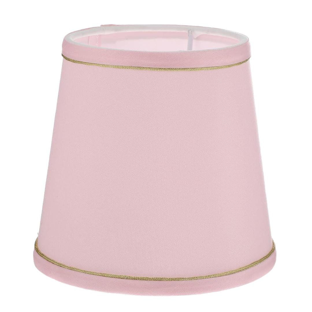 Lurrose Modern Fabric Lampshade 5.9 Inch Lightweight Cloth Lamp Cover for Ceiling Light Home Office Decor Easy Installation Pink