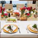 Mixweer 10 Pieces Gold Table Runner 11 x 110 Inches Sequin Table Runners for Thin Mesh Decorations Party Wedding Birthday Bridal Shower Event(Black, Gold)