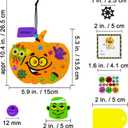 Winlyn 36 Sets Halloween Craft Kits Fall Crafts DIY Halloween Pumpkin Ornaments Art Set Bat Monster Foam Stickers Halloween Arts and Crafts for Kids Classroom Activities Party Favors Trick-Or-Treaters
