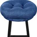 Navy Blue Bar Stool Seat Cushions, Round Stool Covers Pads with Ties Non Slip (14"x14"x4",1 Pack)