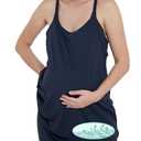 Active Maternity mini Dress Romper with Breezy Comfort Designed for Pregnant Women Perfect for Postpartum and Everyday Wear, Small