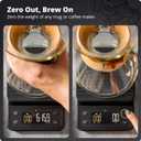 Greater Goods Coffee Scale with Timer 0.1g Precision Digital Coffee & Espresso Scale for Pour-Over, Coffee Bean Weighing, Barista Brewing, Waterproof Cover, 3kg Capacity (Onyx Black)