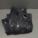 BGment Blackout Curtains for Bedroom/Living Room 84 Inch Length 2 Panels Set, Dark Grey Room Darkening Thermal Insulated Grommet Window Drapes with Pattern, Each Panel 52 x 84 Inch