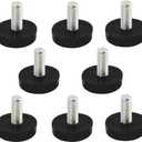 uxcell Metric M6 x 1.0 Leveling Feet Adjustable Threaded Pole Leveling Foot Furniture Glide 8pcs
