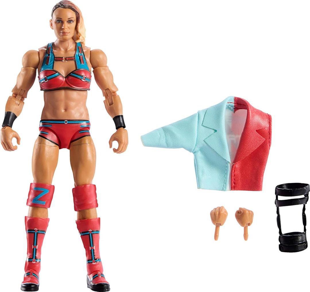 Mattel WWE Elite Action Figure & Accessories, Series $114 6-inch Collectible Zoey Stark with 25 Articulation Points & Swappable Hands