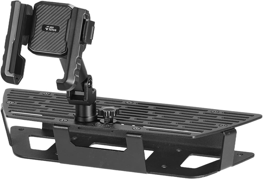 JOYTUTUS Metal Dash Platform Mount Phone Holder Compatible with 2019-2021 Silverado & Sierra | Custom Fit Phone Mount Expansion Platform| One-Hand Adjustable Clip