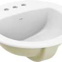 Moen White Vitreous China Drop-in Countertop Sink, 19 X 8.25 Inch Oval Bathroom Sink with a High Gloss Porcelain Finish for Vanity Countertop Placement, BGCW13OD1919