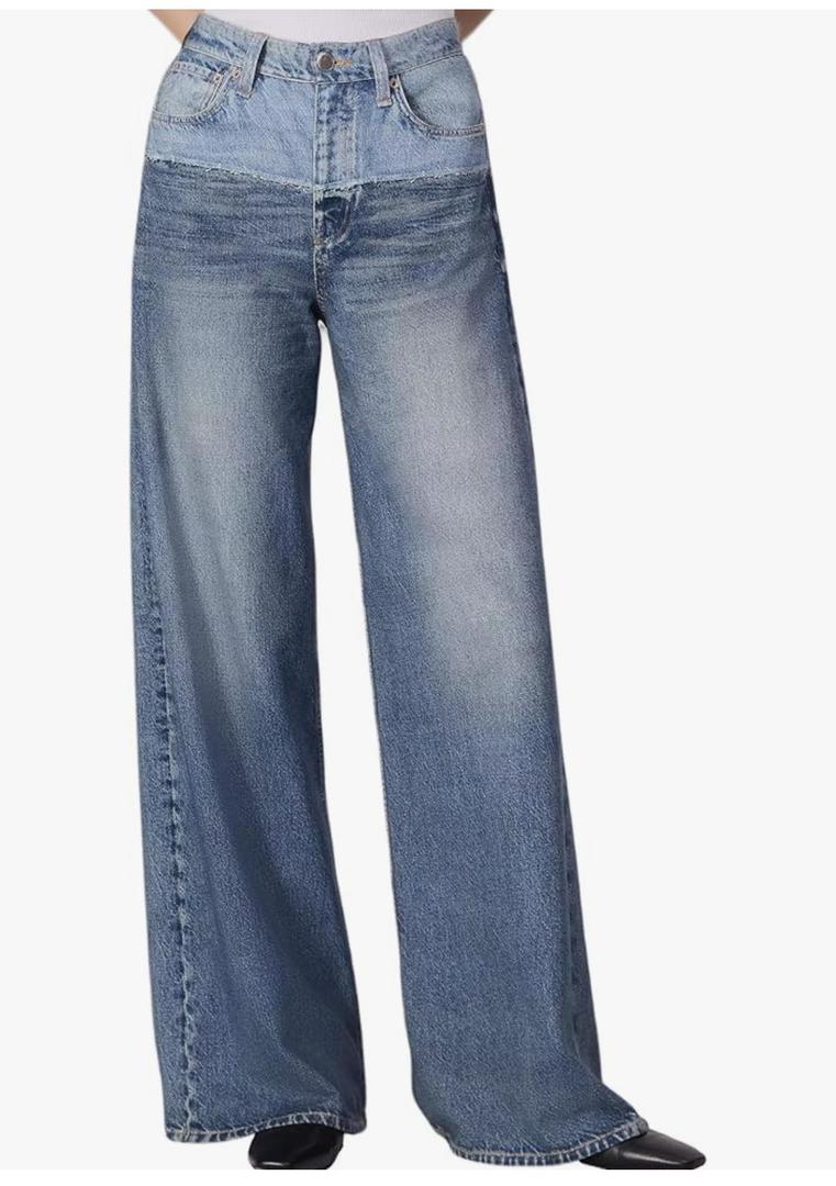 Womens French Terry Wide Leg Sweatpants Jeans Stretch Breathable Comfort Pants for Casual & Workout Y2K Clothes