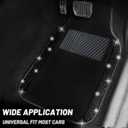 NBTEPEM Bling Car Floor Mats Full Set and Steering Wheel Cover, Universal Fit Most Cars, 4 pcs Sparkle Glitter Diamond Carpet, 5 pcs Bling Car Accessories Set for Women (Black Diamond)