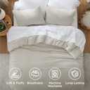 Bedsure King Comforter Set, Beige Soft Prewashed Bedding for All Seasons, 3 Pieces GentleSoft Bed Set, 1 Lightweight Comforter (104"x90") and 2 Pillowcases (20"x36")