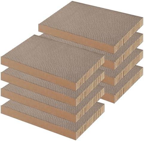 AGYM 8 Packs Cat Scratcher, Cat Scratching Board for Indoor Cats and Kitten, Large Size Cat Scratching Pad, Durable&Premium Recyclable Cardboard Cat Scratcher