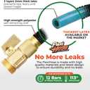 Flexi Hose Lightweight Expandable Garden Hose, 75FT -Retractable Garden Hose, Water Hose - No-Kink Flexibility, 3/4 Inch Solid Brass Fittings and Double Latex Core
