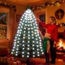 Christmas Tree Lights White Christmas Lights Outdoor Indoor 400Led 10 Lines Christmas Light with 8 Modes and Timer, Fairy Tree Light for Wedding Home Party 6Ft - 9Ft Xmas Trees Decorations(No Remote)