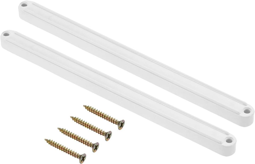 uxcell Drawer Slides, 6Set 235mm - Plastic Drawer Rails with Screw, Side Mounted Grooved Guide Rail for Cabinet Bedside Table Wardrobe Dresser (White)
