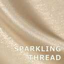 Champagne Gold Sparkle Shower Curtain: Beige Cream Silver Glitter Bling Shiny Fabric Decorative Shower Curtains for Bathroom - Waterproof Washable Luxury Metallic Satin Bath Curtain - 72x72