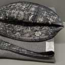 6ft Round Washable Area Rugs for Living Room, Vintage Boho Large Rug for Bedroom Dining Room Office, Distressed Floral Print Carpet for Under Table, Soft Non Slip Low Pile Throw Indoor Mat, Black