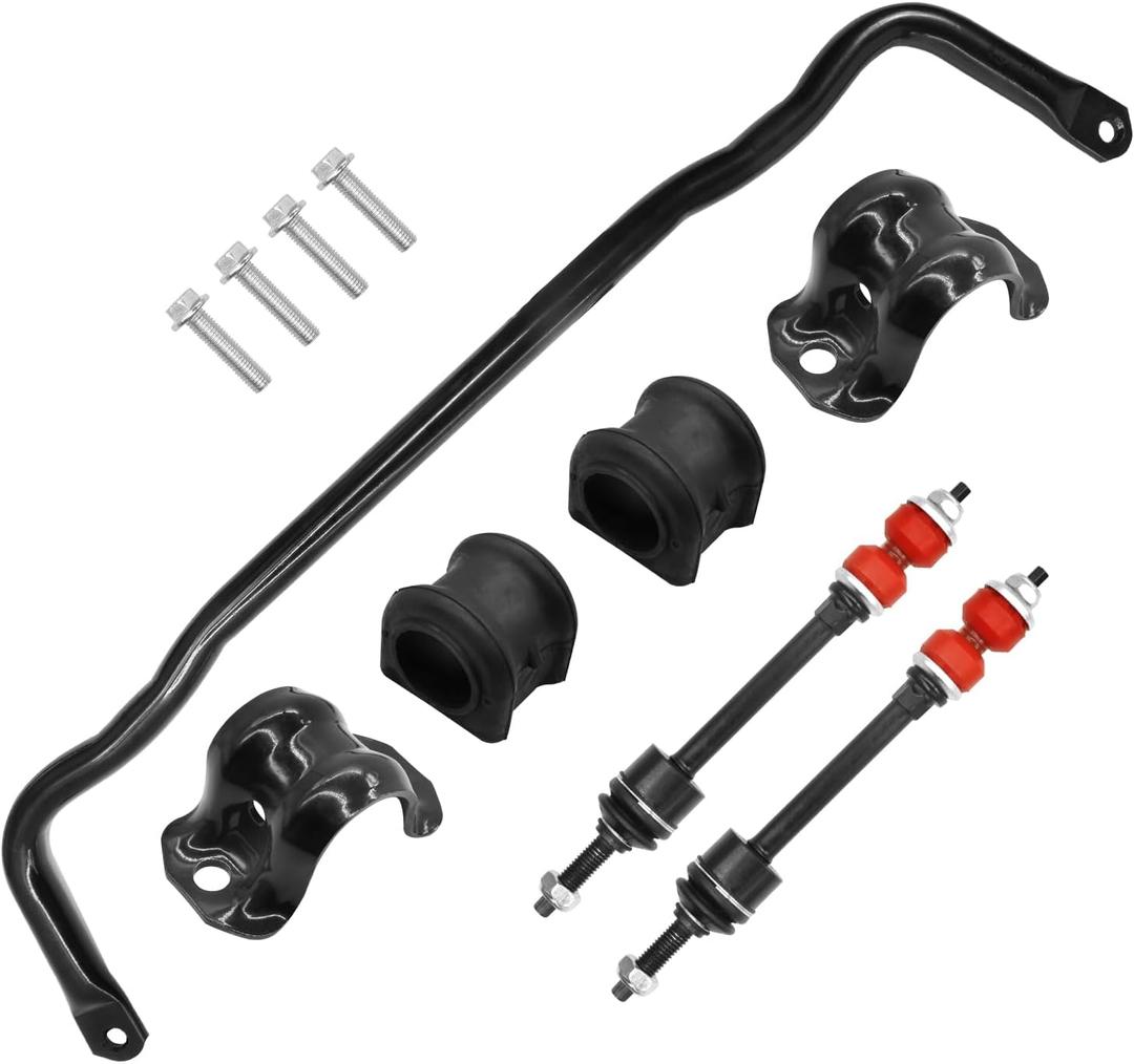 55398938AC Front Suspension Stabilizer Bar Set Sway Bar End Links Kit with Bushing Fits for Dodge Ram 1500 2009-2018, for Ram 1500 Classic 2019-2022, Replace K80894 55398938AB
