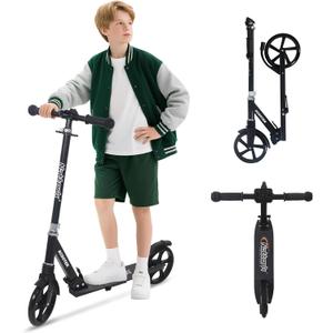 Nattork Kick Scooter for Kids 6+ Years Teens Adults - 220LB Weight Capacity, Front Shock Absorber and Adjustable Handlebar - Smooth Ride with 8" Sturdy Wheels, Ideal for Outdoor Sports