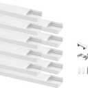 Besseto 10Pack 6.6Ft/2M White LED Aluminum Channel,LED Strip Light Diffuser Aluminum Channel Profile Housing Extrusion for Under Cabinet Counter and Stairs (White-10Pack 6.6ft)