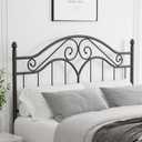 Elephance Headboard for Queen Size Bed Frame, Vintage Platform Bed Metal Headboard Only, Height Adjustable, Sturdy and Stable, Queen Size, Easy Assembly, Black