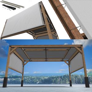 ShadeMart Pergola Sun Shade 10' x 20' Grey Canopy Outdoor Replacement Cover with Grommets and Stainless SteeWeighted Rods for Patio, Backyards, Carport, Garden (We Make Custom Size)