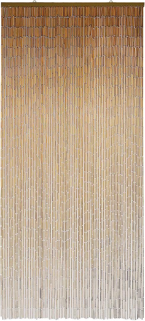 Minimalist Natural Wooden Beaded Curtain - Durable Wood Beads for Doorways & Home Decor - Ideal for Enhancing a Simple Elegant Style (79'' L x 36'' W)