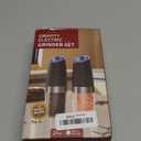 CIRCLE JOY Gravity Electric Salt and Pepper Grinder Set Automatic Salt and Pepper Grinder Set with LED Light, Battery Operated, Adjustable Coarseness, Large Capacity, for Home Kitchen BBQ, Black