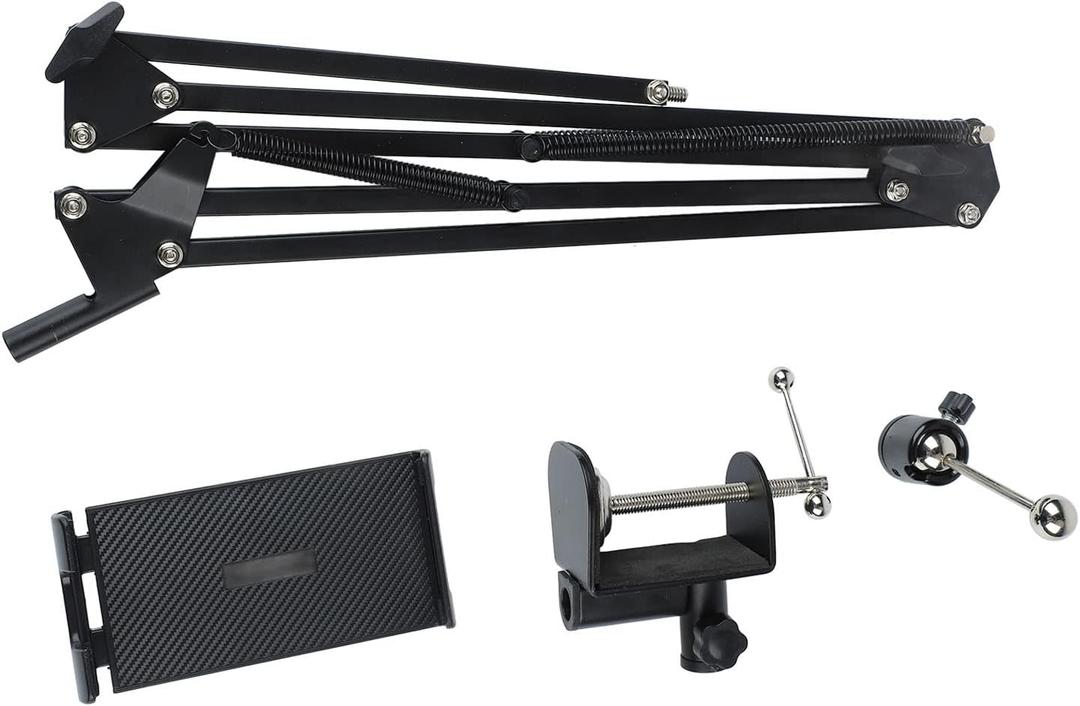 Adjustable Bed Phone Holder 360 Degree Rotation Tablet Stand with Charging Port Perfect for Bedroom Use