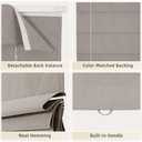 Hestia No Drill Cordless Roman Shades for Windows, Grey, 31" W x 64" H